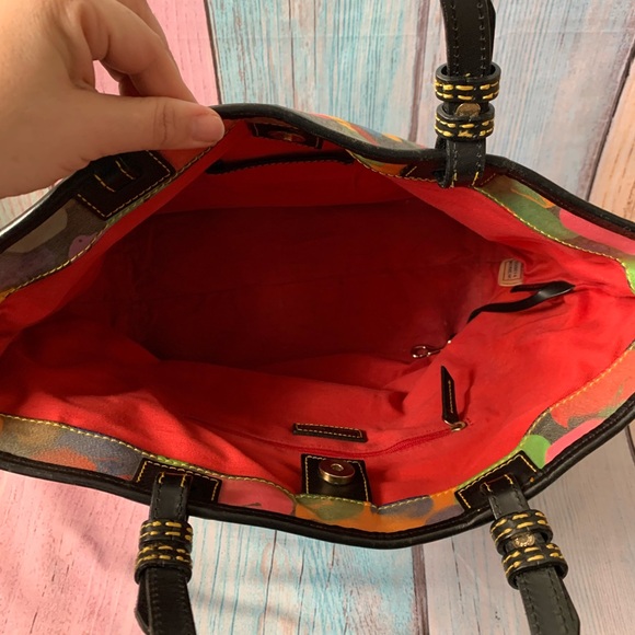DOONEY & BOURKE Vintage Y2K βWonder Duckβ Multicolor Duck Print Rainbow Tote - Picture 10 of 14